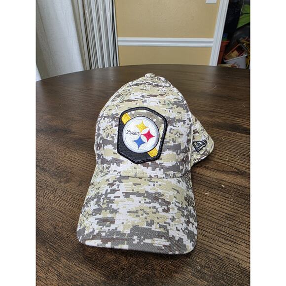 Pittsburgh Steelers New Era 9Twenty Camo WOMEN'S Adjustable Hat Cap EUC CLEAN - Picture 2 of 16